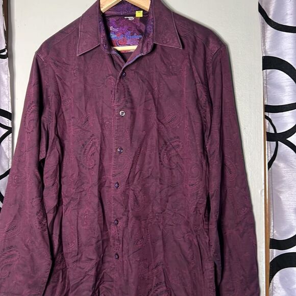 Robert Graham Men's Classic Fit Woven Shirt Medium - Picture 4 of 11